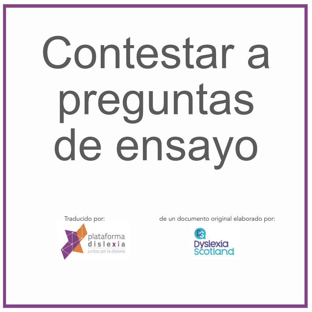 Contestar a preguntas de ensayo
